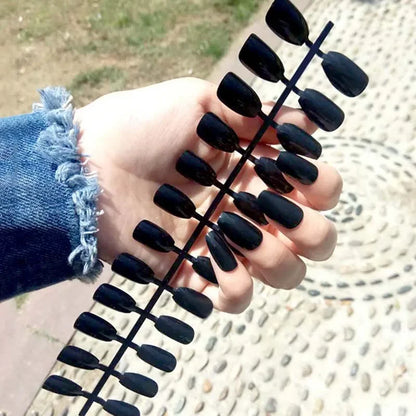24Pcs Cute Oval False Nails Reusable And Adhesives Aesthetic False Almond Nails Complete Nail Kit Acrylic Press On Set For Gel
