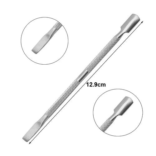 Double-ended Stainless Steel Cuticle Pusher Dead Skin Push Remover For