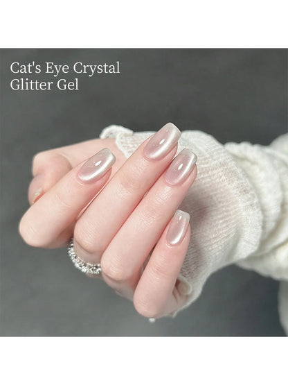 15ml Universal Silver Cat Eye Gel Polish. Glittery, Magnetic. Needs