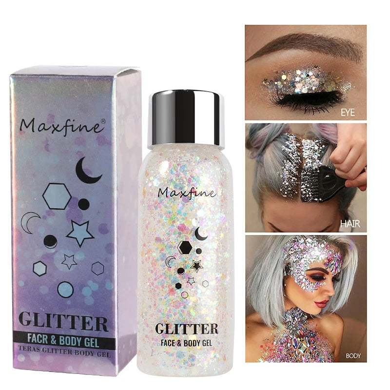 Eye Glitter Nail Hair Body Face Gel Art Waterproof High Gloss Glitter