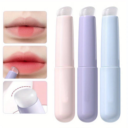 Silicone Lip Brushe with ABS Plastic Handle, Portable Lipstick & Lip