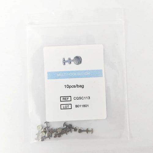 10pcs/Pack Dental Orthodontic Lingual Button Bottom Bondable Metal