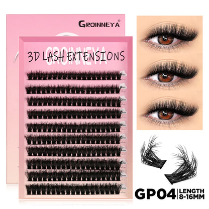 GROINNEYA Lashes Cluster DIY Lash Extension Mixed Tray Clusters