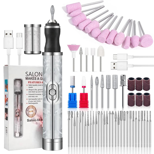 LINMANDA Electric Nail File Set Nails 4 Speeds Cordless Acrylic Nail