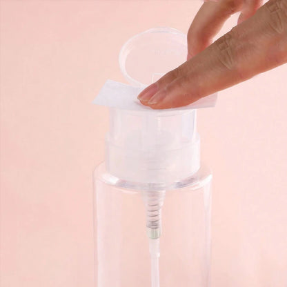200ML Empty Pump Liquid Alcohol Press Nail Polish Remover Cleaner
