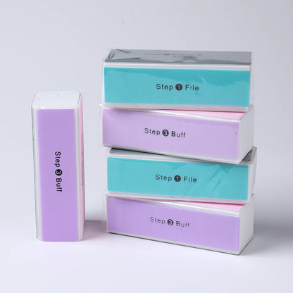 4 Sides Sponge Nail Buffers Colorful Sanding Buffing Block Grinding