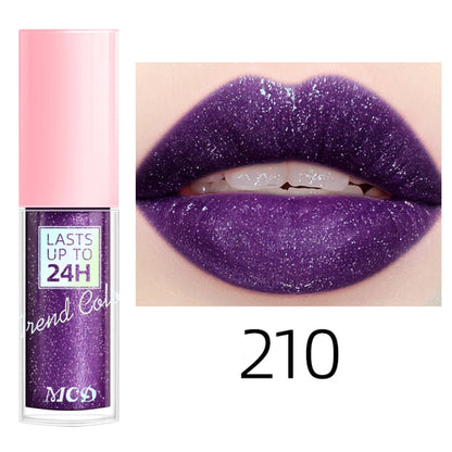 18 Colors Glitter 1pcs Lip Glaze Long Lasting Lip Gloss Waterproof
