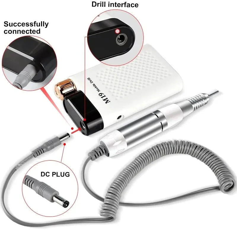 Professional Electric Nail Drill Handle 35000RPM Nail Art Drill