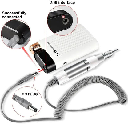 Professional Electric Nail Drill Handle 35000RPM Nail Art Drill