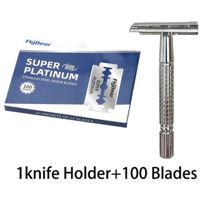 Classic Razor Handle Razor Holder Men 'S Shaving Face Razor Blades
