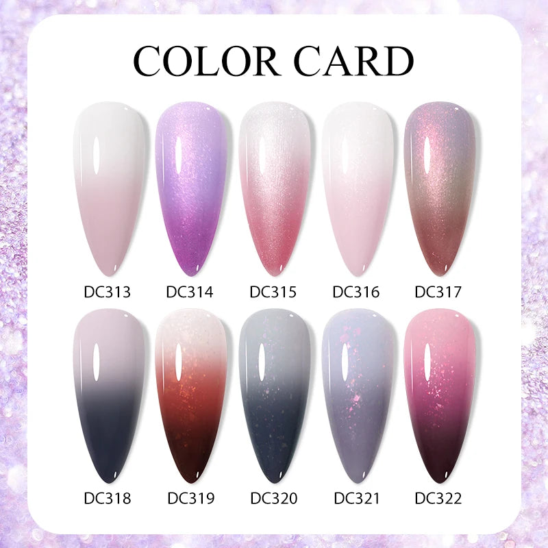 Mtssii 7ml Changing AurorasThermal Rubber Base Gel Nail Polish Nude