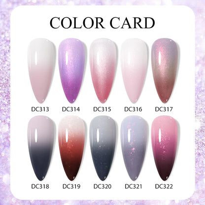 Mtssii 7ml Changing AurorasThermal Rubber Base Gel Nail Polish Nude