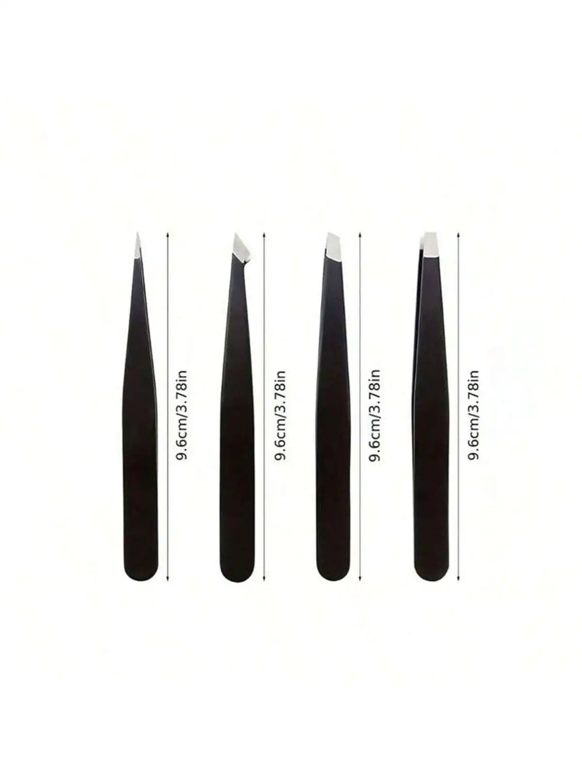 Multi-purpose Eyebrow Tweezers, 4-Pack Stainless Steel Eyebrow