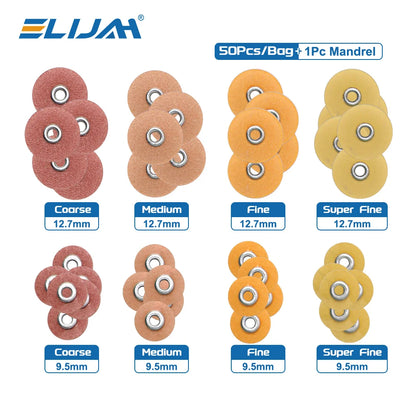 50Pcs/Bag Dental Finishing and Polishing Discs Composites Ceramics and