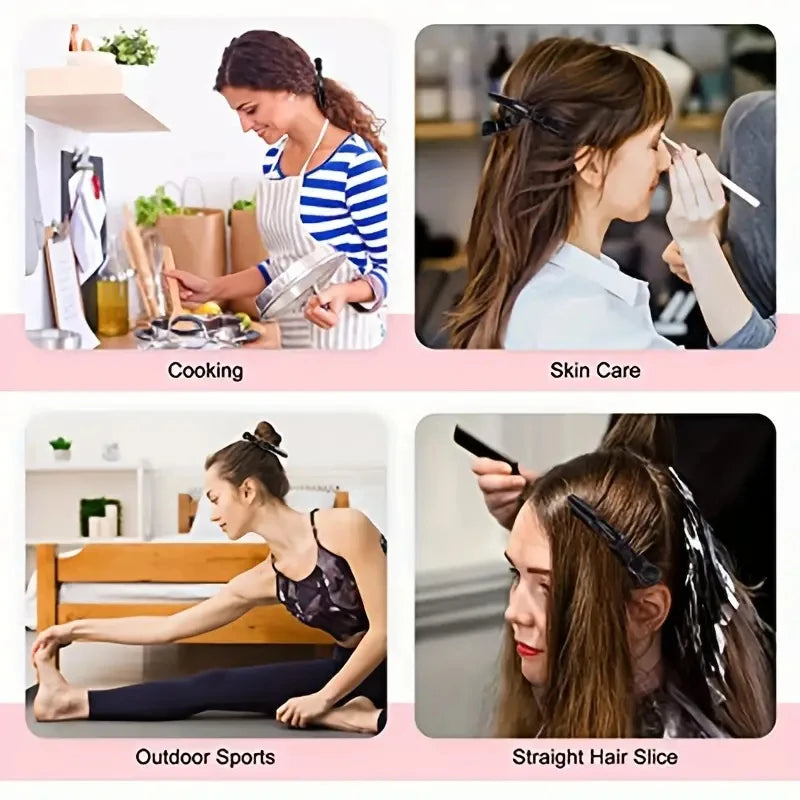 5-30pcs Alligator Hair Clip Plastic Nonslip Hairpin Black Pink Durable