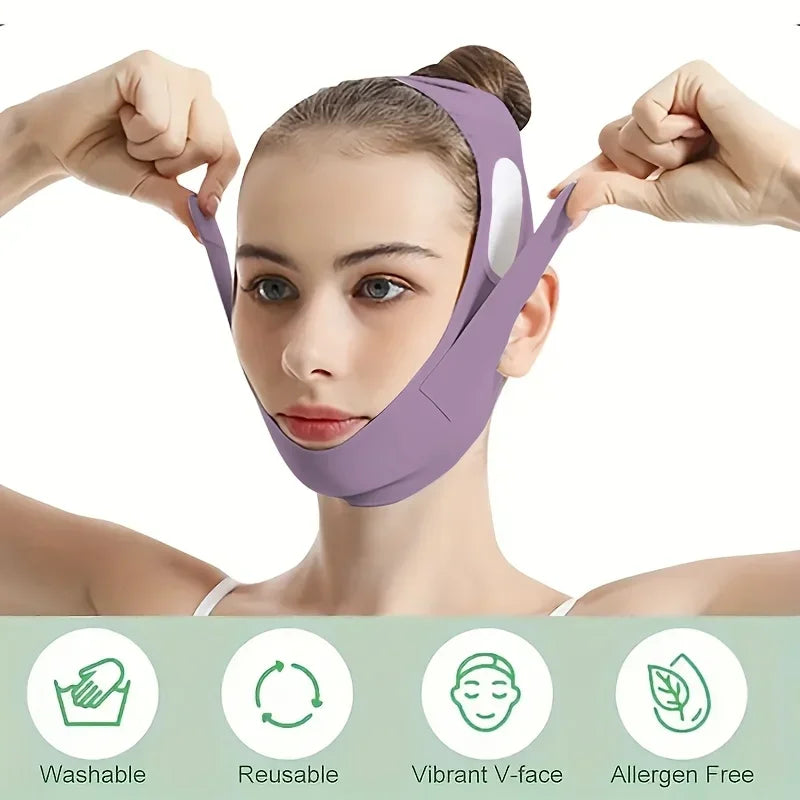Overnight Face Lift Band with Graphene Fiber - Double Chin Reducer &