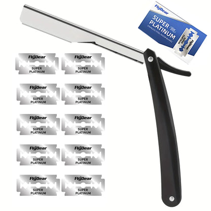 Professional Manual Shaver Straight Edge Stainless Steel Sharp Barber