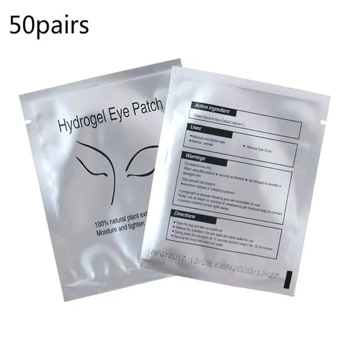 50Pairs Eyelash Pad Gel Patch Grafting Eyelashes Under Eye Patches For