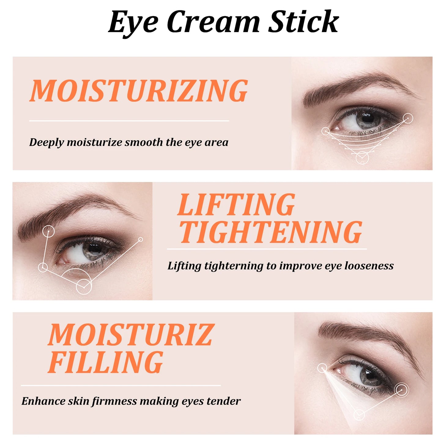 Snail Eye Cream Stick Lightening Dark Circles Collagen Fade Fine Lines
