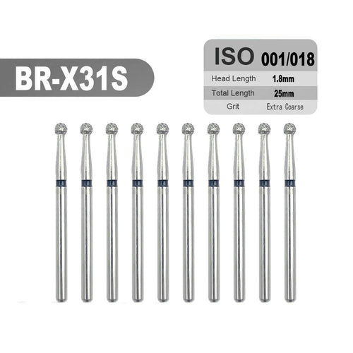 10pcs Dental High Speed Diamond Burs Dentistry Cavity