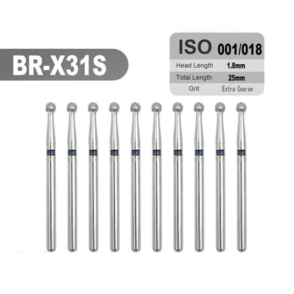 10pcs Dental High Speed Diamond Burs Dentistry Cavity