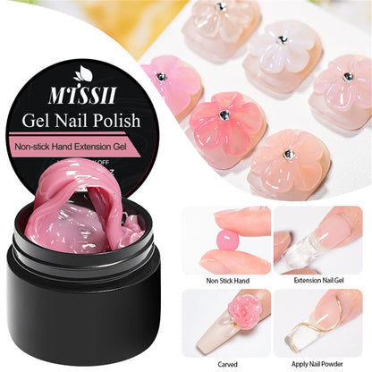 Clear Non-Stick Hand Extension Gel Nail Polish 3D