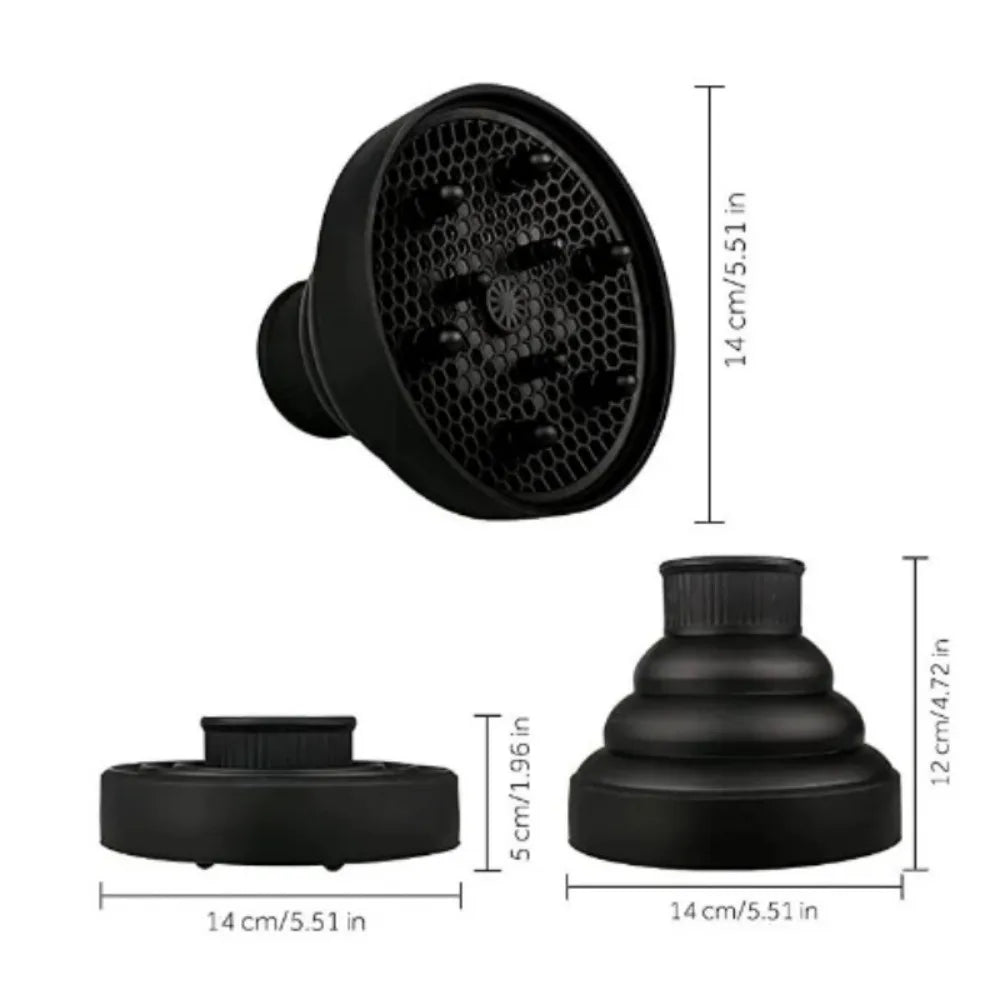 1Pc Silicone Hairdryer Diffuser Cover Foldable Temperature Resistant