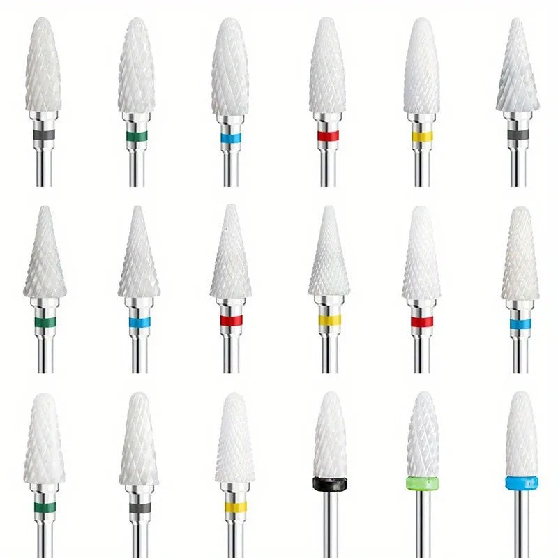 1Pcs Ceramic Milling Cutter Nail Drill Bits Electric Manicure Drills