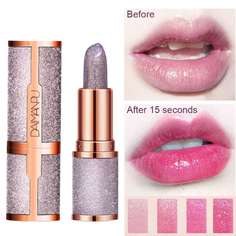 Temperature Color Changing Glitter Lipstick Waterproof