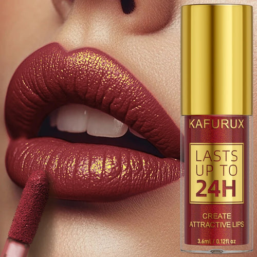 14 Colors Glitter Metallic Lip Glaze Shiny Long Lasting Lip Gloss
