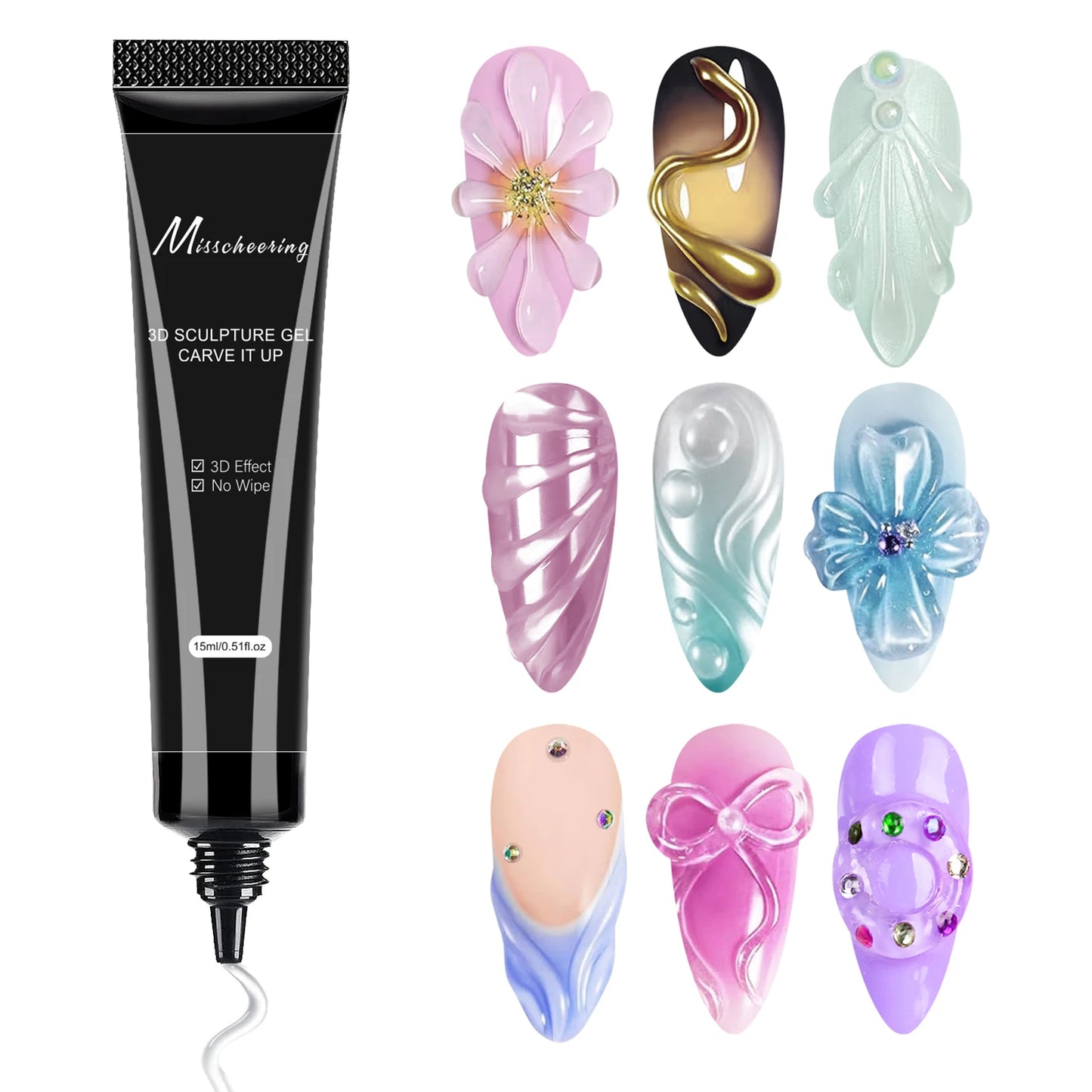 3D Gel Nail Art Modeling Gel Suitable for Nail Design DIY Nail Art for
