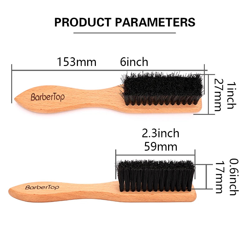 Barbertop Men Beard Brush Wooded Handle Soft Hair Cleaning Brush