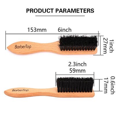 Barbertop Men Beard Brush Wooded Handle Soft Hair Cleaning Brush
