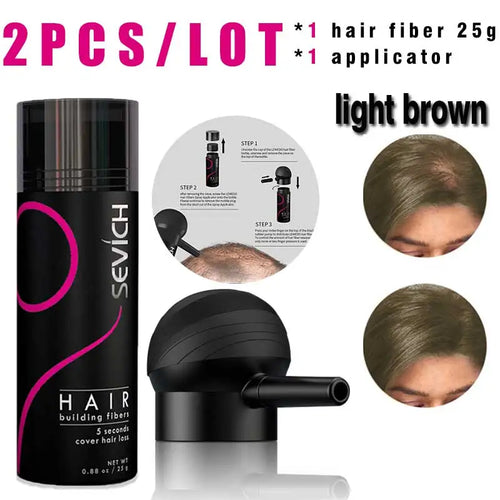 SEVICH Hair Building Fiber Set Cover Sparse Hair Or Bald Spots Hair