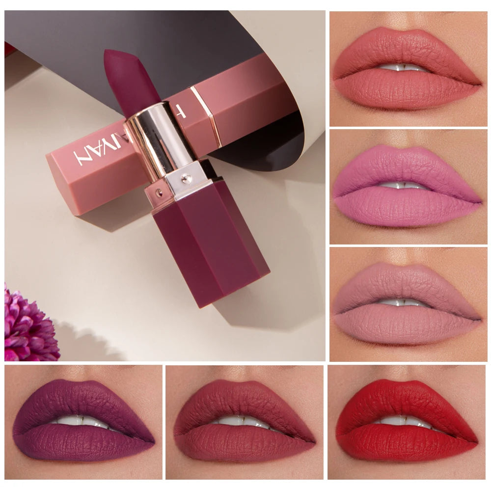 1pc matte lipstick, non easy to stick cup, non fading, matte,