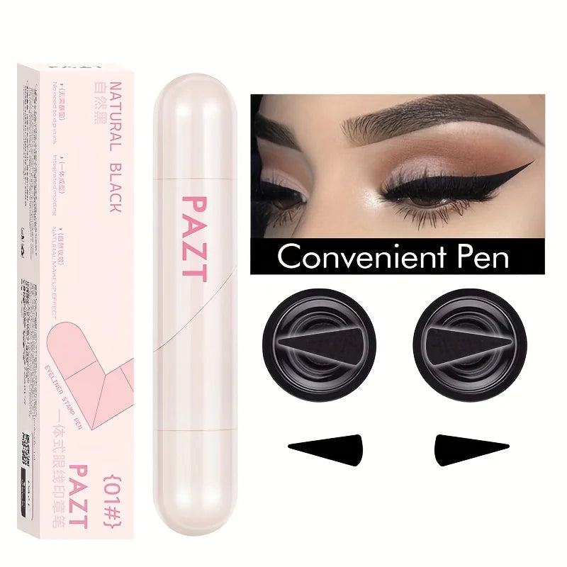 Rotating Eyeliner Stamp Pen, Long-Lasting Waterproof &