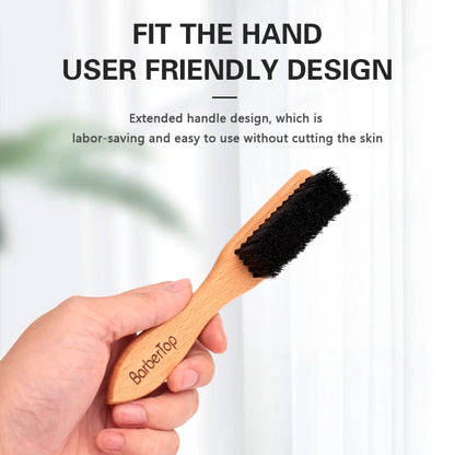 Barbertop Men Beard Brush Wooded Handle Soft Hair Cleaning Brush