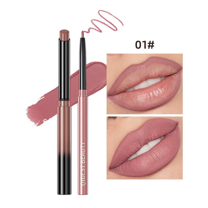 QIBEST 12 Colors Lip Makeup Nude Lipstick Pencil Waterproof Long
