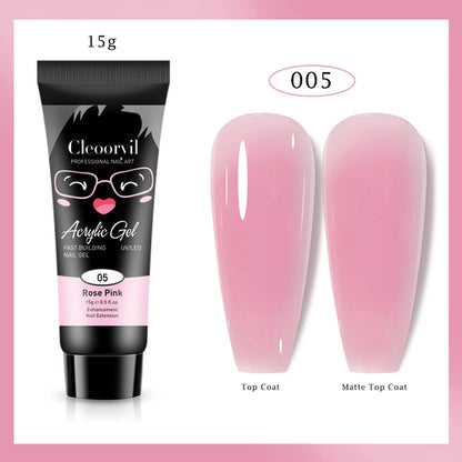 15ml Solid Extension Gel Nail Build Poly Nail Acrylic Gel Crystal