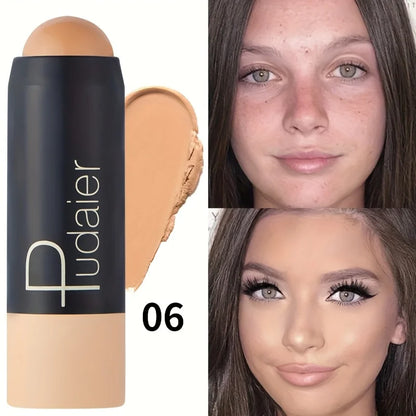 2-in-1 Foundation & Concealer Stick, Waterproof Long Wear, Full Cover,