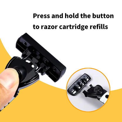 3-layer Stainless Steel Blade Men Razor Washable For Travel For Home