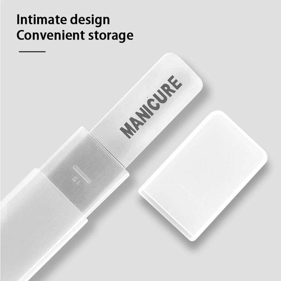 Nano Glass Nail File Transparent Crystal Nail Polish Rubbing Strip