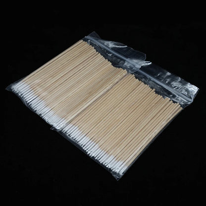300Pcs Nails Wood Cotton Swab Clean Sticks Nail Polish Remover Art