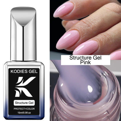 KODIES GEL Nude Pink Rubber Base Gel Nail Polish 15ML Structure Semi
