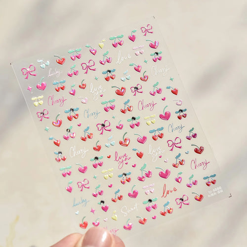 Pink Translucent Peach Jelly Texture 5D Soft Embossed Reliefs Self