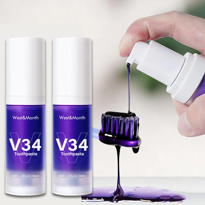 V34 Teeth Whitening Toothpaste 30ml Intensive Stain Remover for Yellow