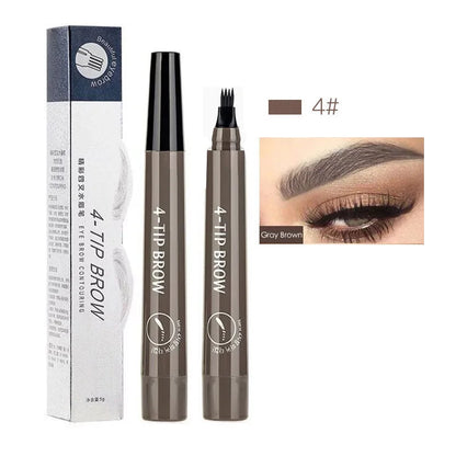 Waterproof 4 Fork Tip Eyebrow Tattoo Pencil