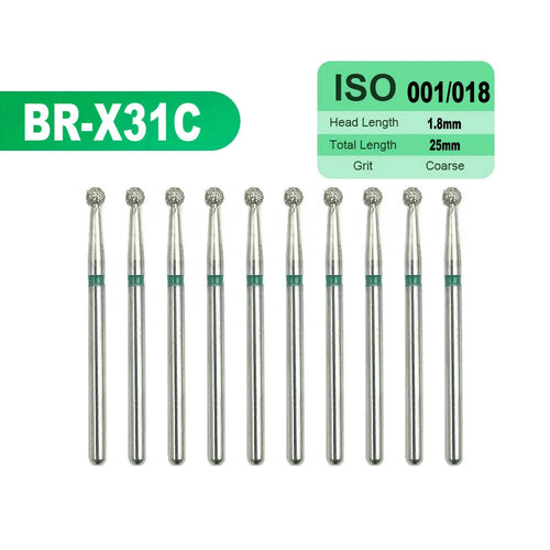 10pcs Dental High Speed Diamond Burs Dentistry Cavity