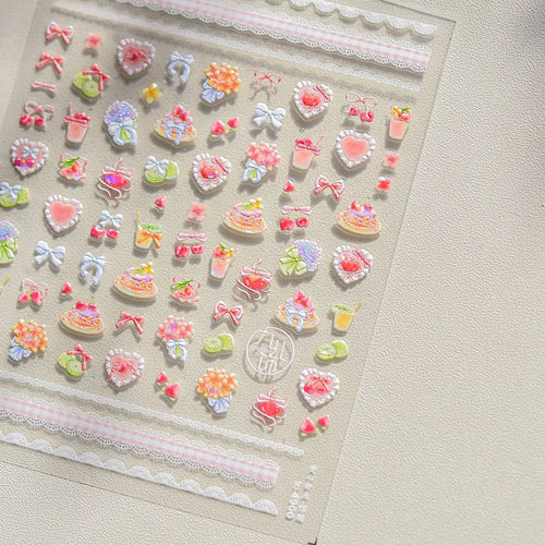 Colorful Balloon Cute Puppy Flower Cherry Bowknot Love Happy Dog