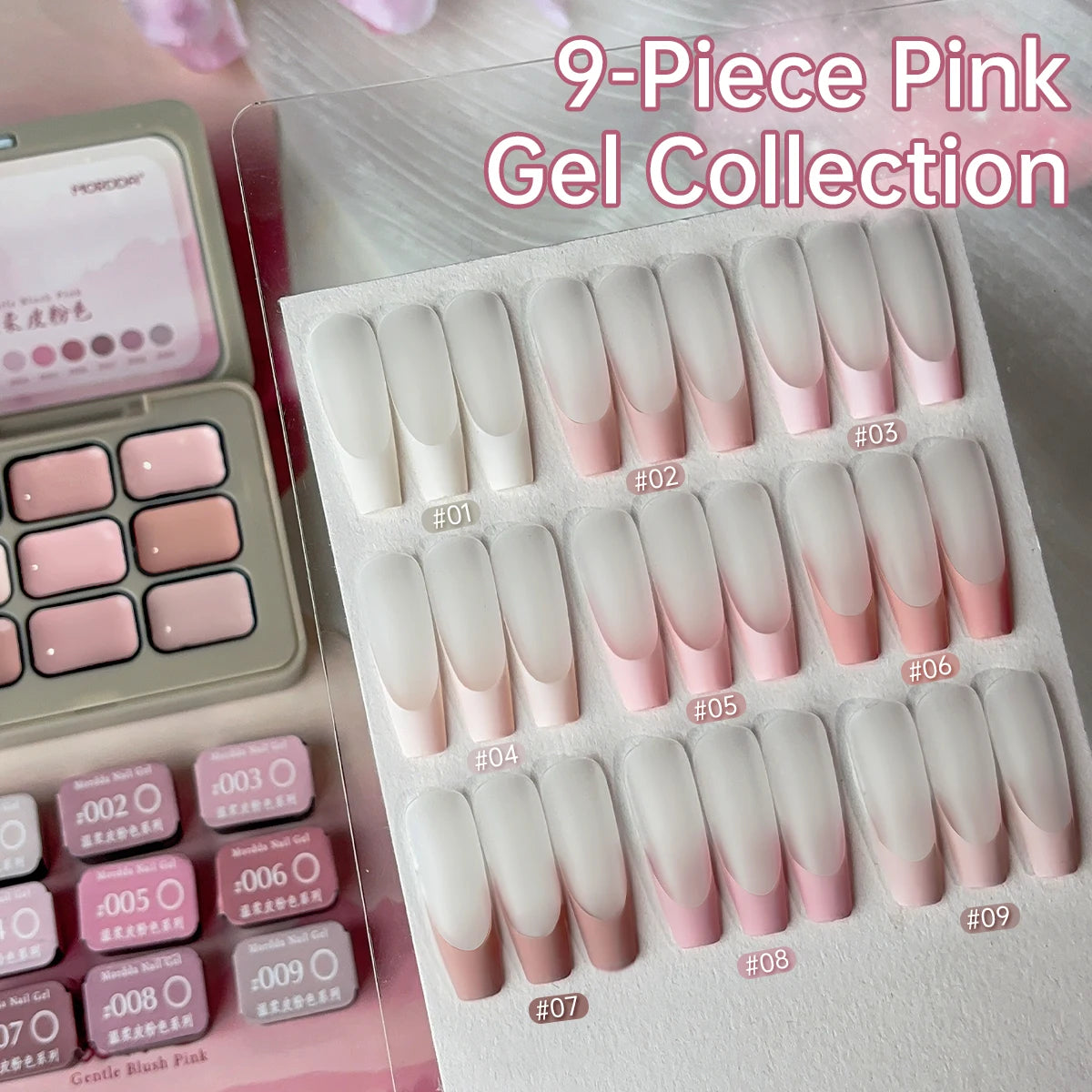 9 Colors Pink Patting Glue Smudge Canned High Saturation Popular